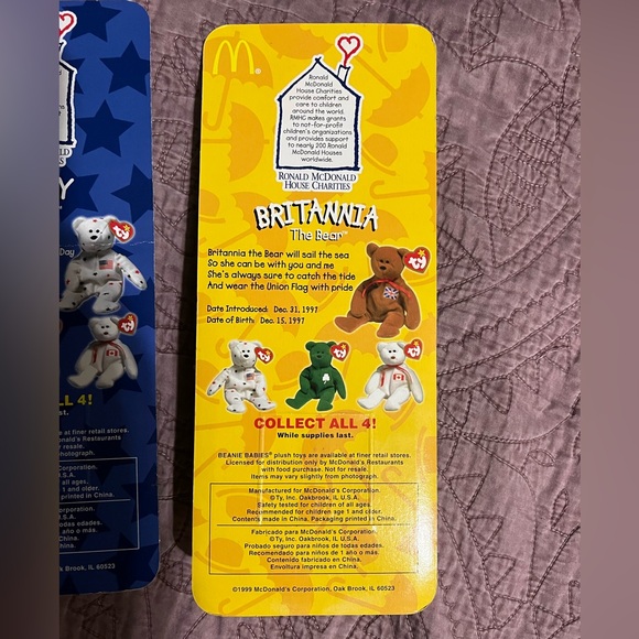1999 Beanie Babies from McDonalds SET OF 2 new in pack - Picture 3 of 3